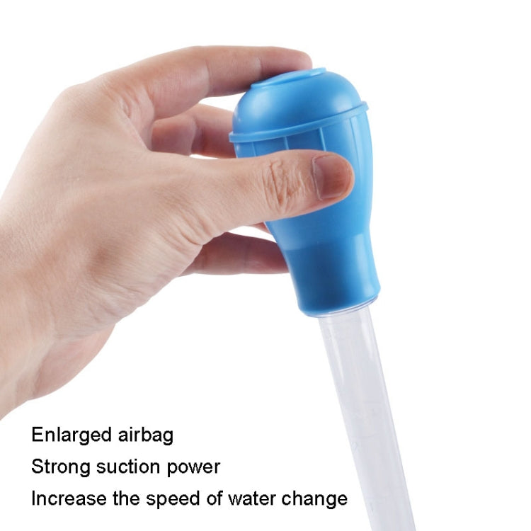 Small Fish Tank Water Change Suction Pooper Manual Mini Suction Tube(Green)