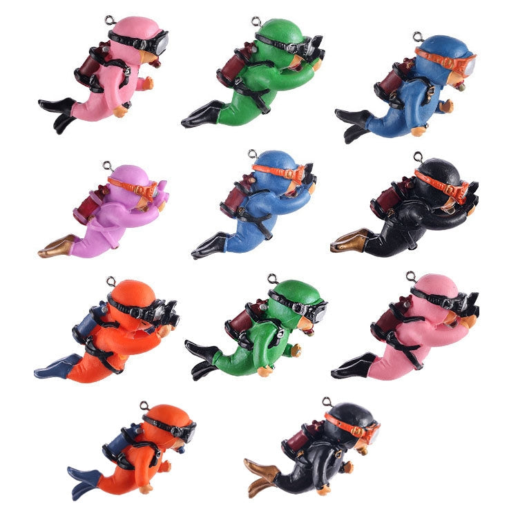 2pcs Fish Tank Diver Aquarium Ornaments Aquascape Decorations(Regular Black)