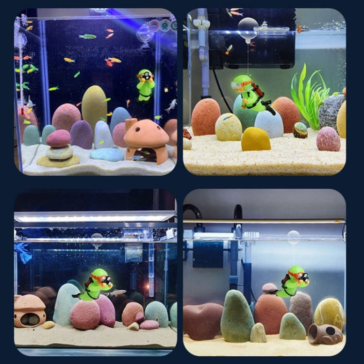 Diver Aquarium Pendant Fish Tank Aquascape Ornament Decoration(Fluorescent)