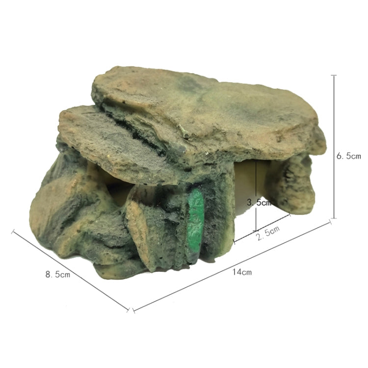GT013S Resin Turtle Sunbed Climbing Table Stump Hideaway House Sunback Table
