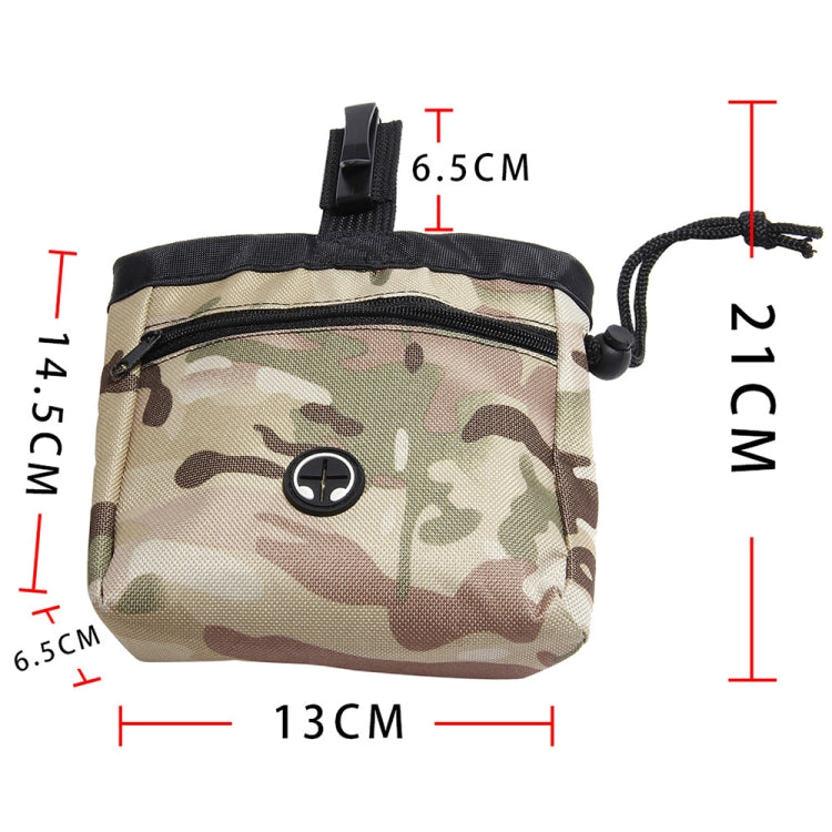 Multifunctional Pet Training Camouflage Snacks Bag Portable Dog Walking Belt Bag(Blue)