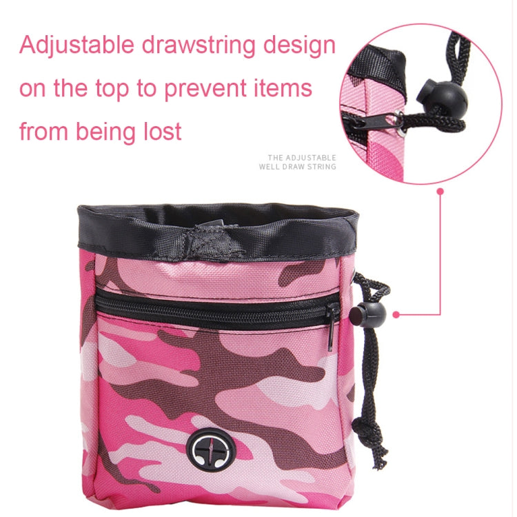 Multifunctional Pet Training Camouflage Snacks Bag Portable Dog Walking Belt Bag(Yellow)