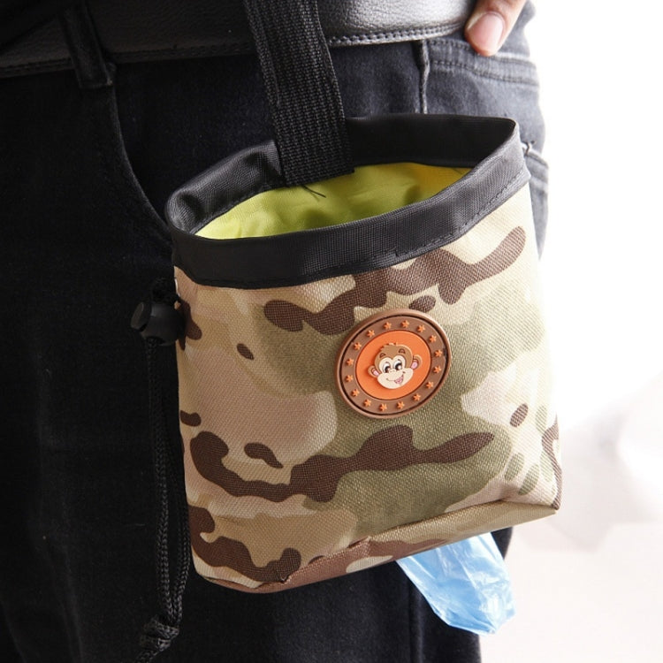 Multifunctional Pet Training Camouflage Snacks Bag Portable Dog Walking Belt Bag(Blue)