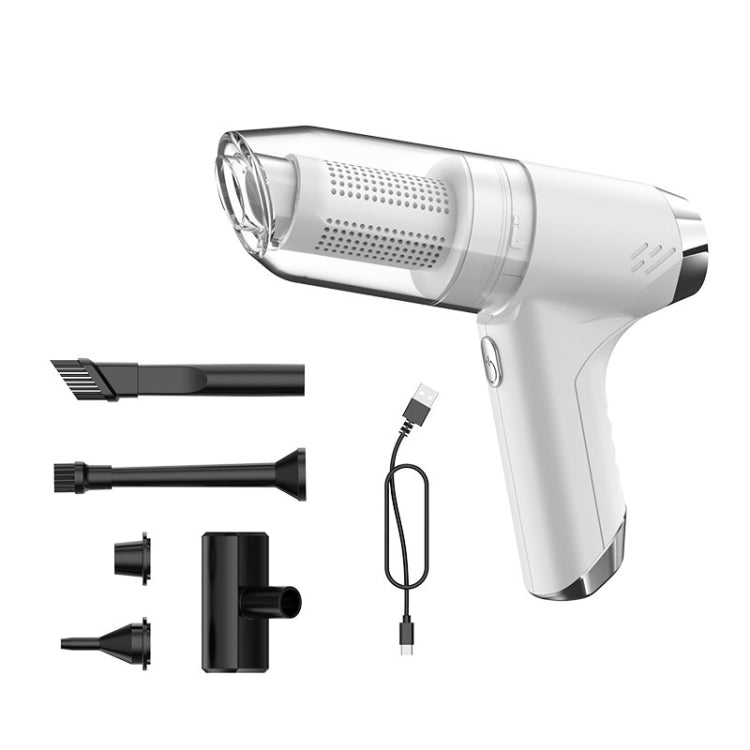 SUITU ST-6671 Wireless Car Vacuum Cleaner Small Handheld Blowing and Suction Dual Use, Style:, Basic Model Black, Basic Model White, Basic Model Black+Floor Brush, Basic Model White+Floor Brush, Brushless Silver Gray, Brushless Dark Green              ...
