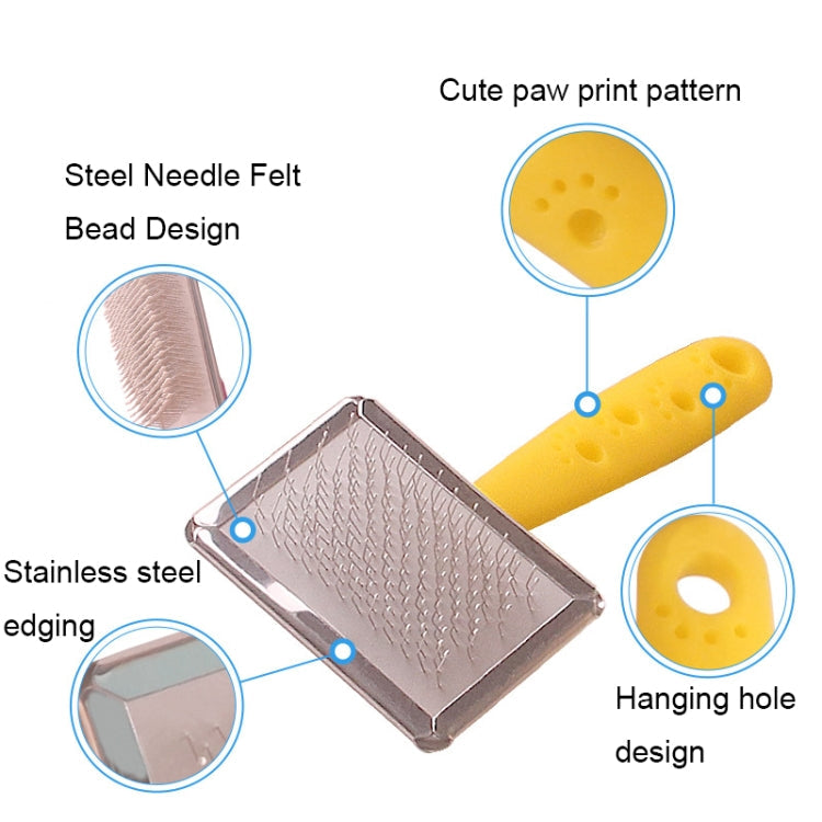 BG-W1347 Pet Hair Removal Massage Comb Dog Cleaning Tools, Random Color Delivery, Spec: L