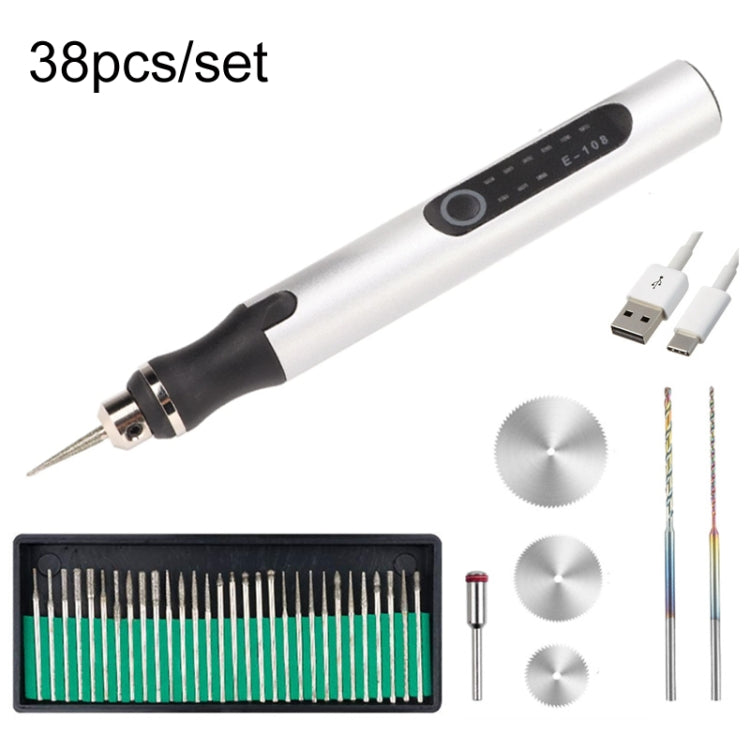 E108 38pcs/set Portable 2.35MM Chuck Mini Electric Drill Pen