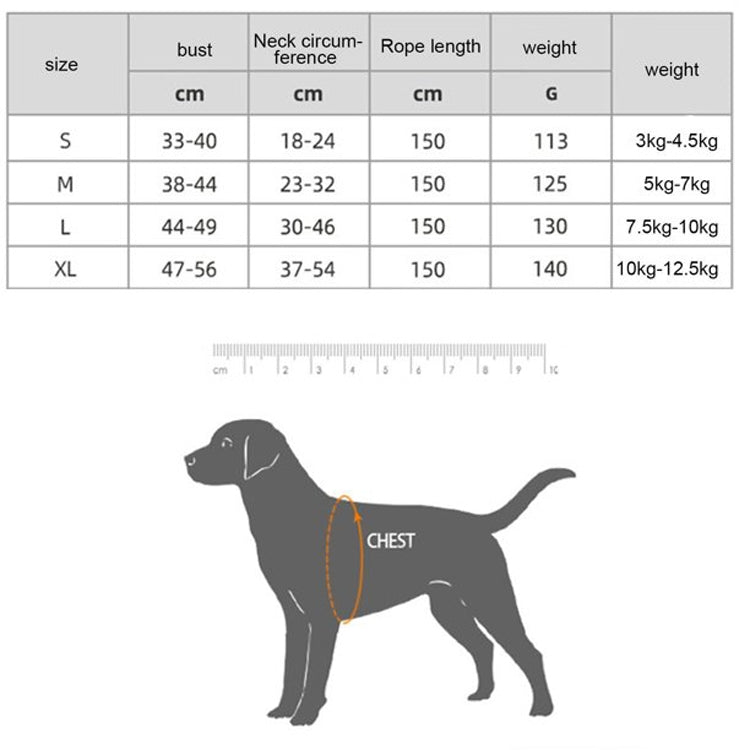 Pet Vest Harness + Traction Rope Set Reflective Breathable Dog Cat Harness, Size: M(Pink)