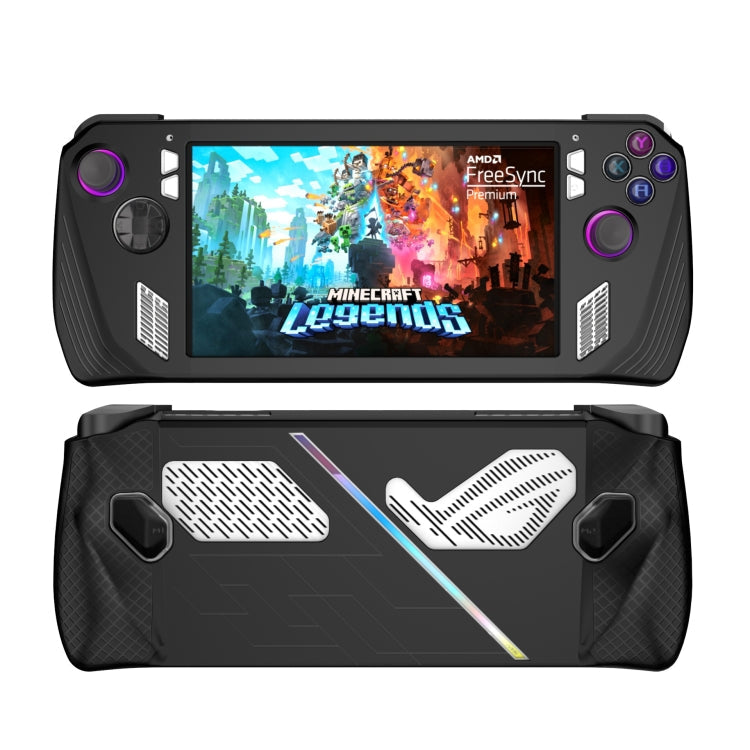 For ASUS ROG Ally Game Console Silicone Protective Cover Spray Oil Case(Black)