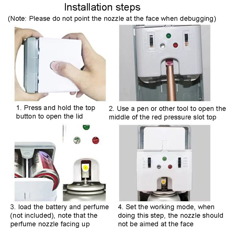 Automatic Light Sensor Spraying Machine Toilet Timed Fragrant Machine, Automatic Light Sensor 4 (White)