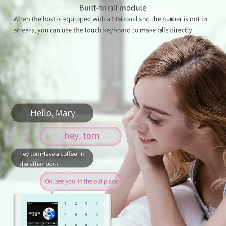 CS118   WIFI+GSM Tuya Smart Voice Alarm System Supports Amazon Alexa/ Google Assistant, Spec: Package 4