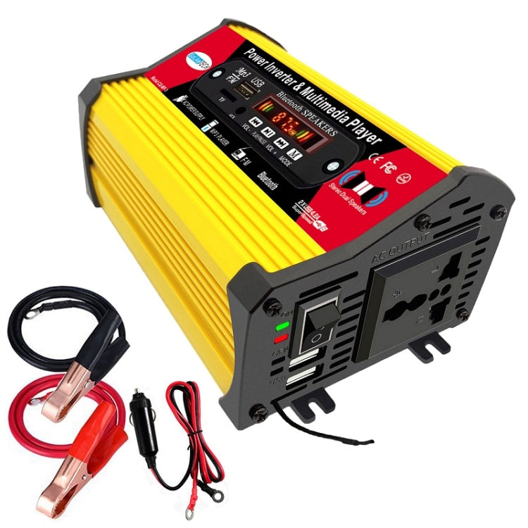 SOLIKE TECH 300W Inverter with Bluetooth MP3/FM Multimedia Player, 12V to 110V, 12V to 220V