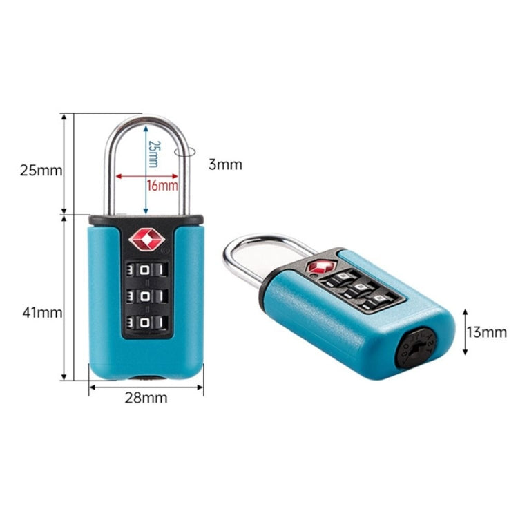TSA Customs Code Lock Travel Luggage Lock Mini Contrast Color Design Combination Padlock