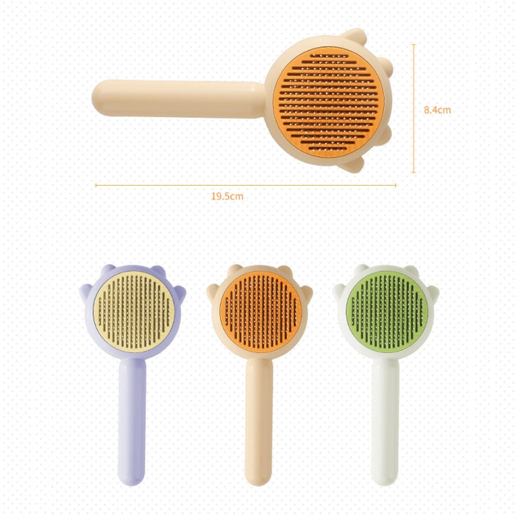 Pet Needle Combing Hair Cleaning De-frizz Brush(Green)