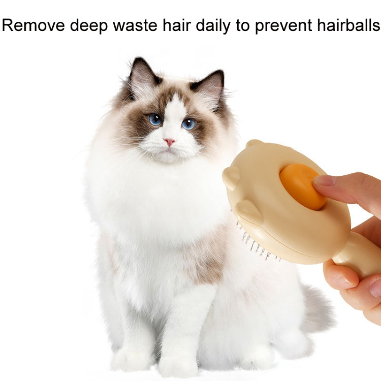 Pet Needle Combing Hair Cleaning De-frizz Brush(Purple)