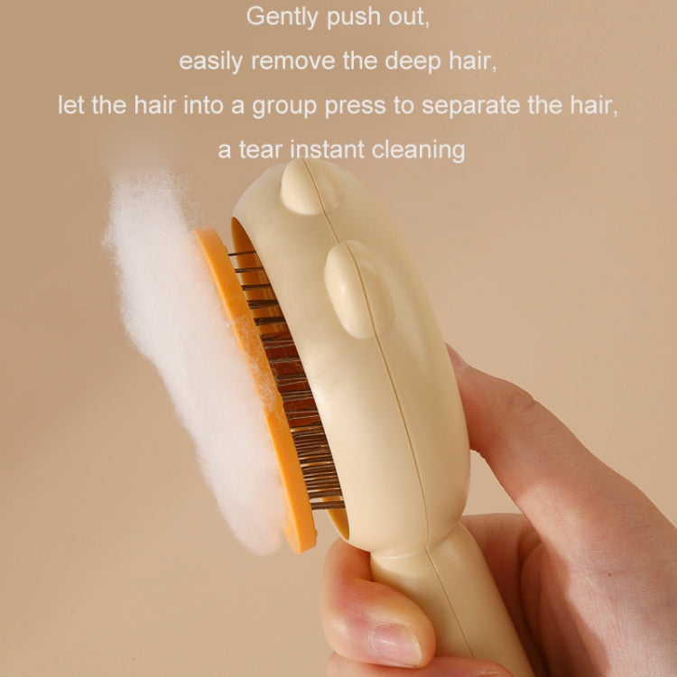 Pet Needle Combing Hair Cleaning De-frizz Brush(Purple)