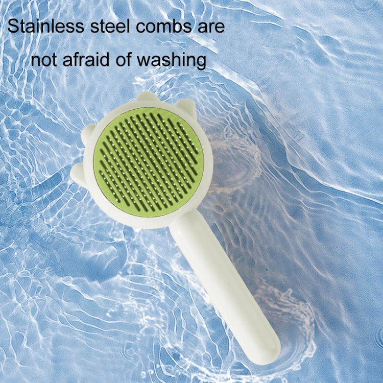 Pet Needle Combing Hair Cleaning De-frizz Brush(Yellow)