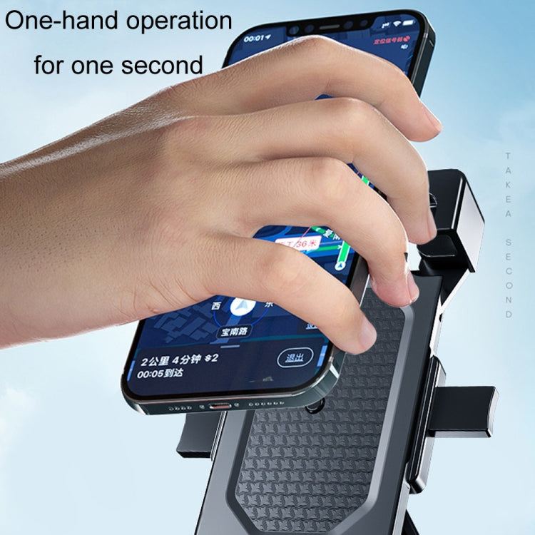 Shockproof Motorcycle Mobile Phone Holder Outdoor Bike Navigation Holder, Rearview Mirror, Handlebars