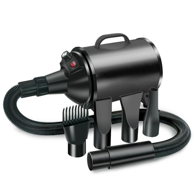 2100W Dog Dryer Stepless Speed Pet Hair Blaster Pet Water Blower 220V AU Plug(Pure Black)