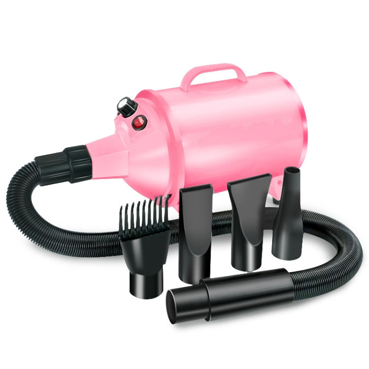 2100W Dog Dryer Stepless Speed Pet Hair Blaster Pet Water Blower 110V US Plug(Pink)
