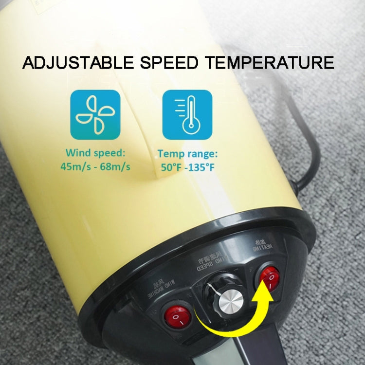 2100W Dog Dryer Stepless Speed Pet Hair Blaster Pet Water Blower 220V UK Plug(Pure White)