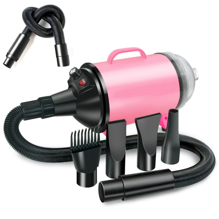 2100W Dog Dryer Stepless Speed Pet Hair Blaster With Vacuum Cleaner 220V AU PLug(Black Pink)