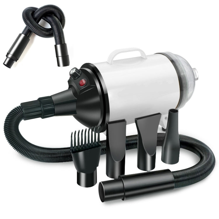 2100W Dog Dryer Stepless Speed Pet Hair Blaster With Vacuum Cleaner 220V AU PLug(Black White)