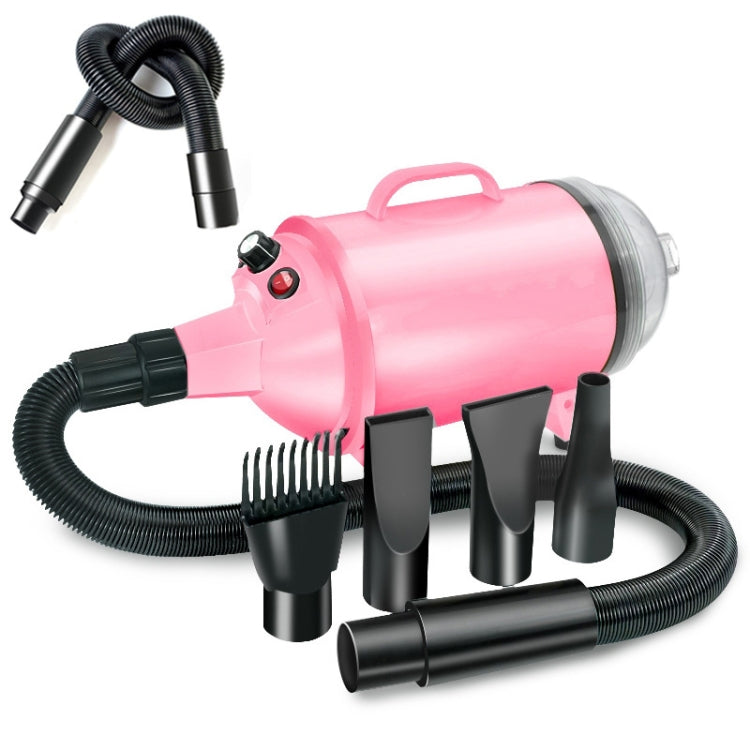2100W Dog Dryer Stepless Speed Pet Hair Blaster With Vacuum Cleaner 110V US Plug(Pure Pink)