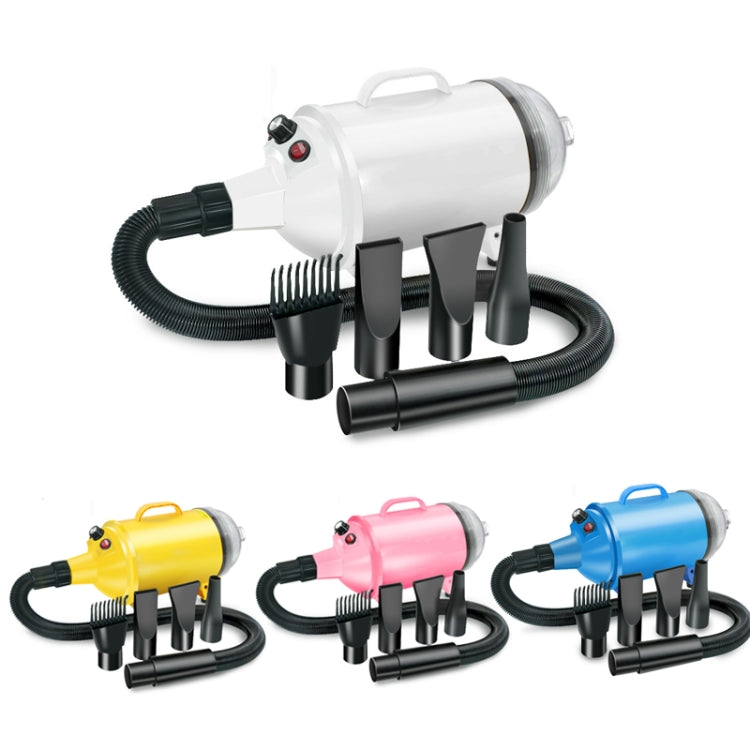 2100W Dog Dryer Stepless Speed Pet Hair Blaster With Vacuum Cleaner 220V UK Plug(Black Pink)