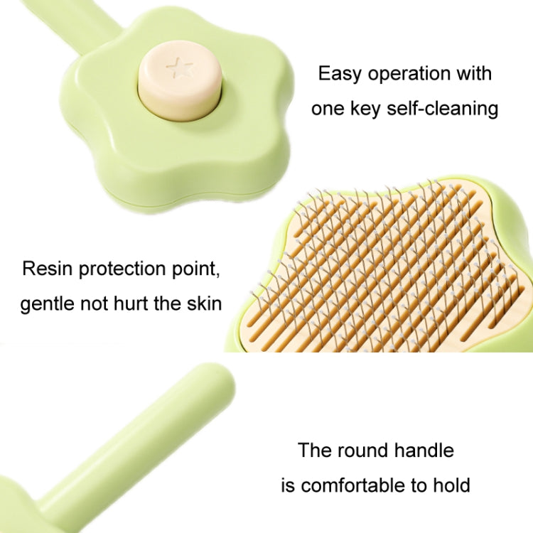 Pet Fine-Tooth Comb To Remove Floating Hair And Knots(Green)