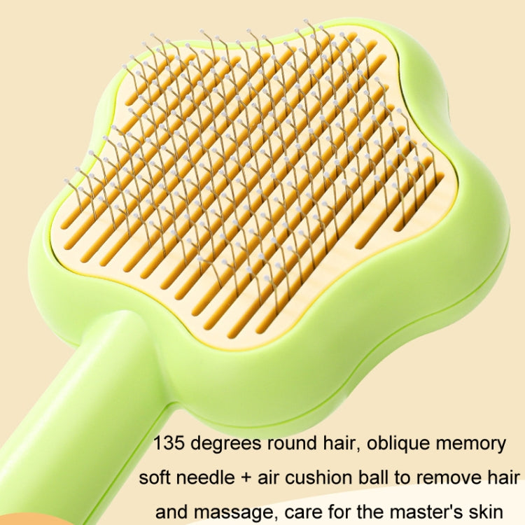 Pet Fine-Tooth Comb To Remove Floating Hair And Knots(Yellow)