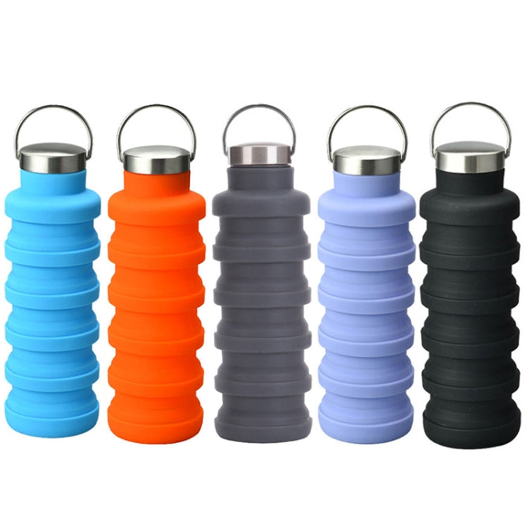 500ml Outdoor Sports Silicone Telescopic Cup Portable Foldable Travel Water Kettle
