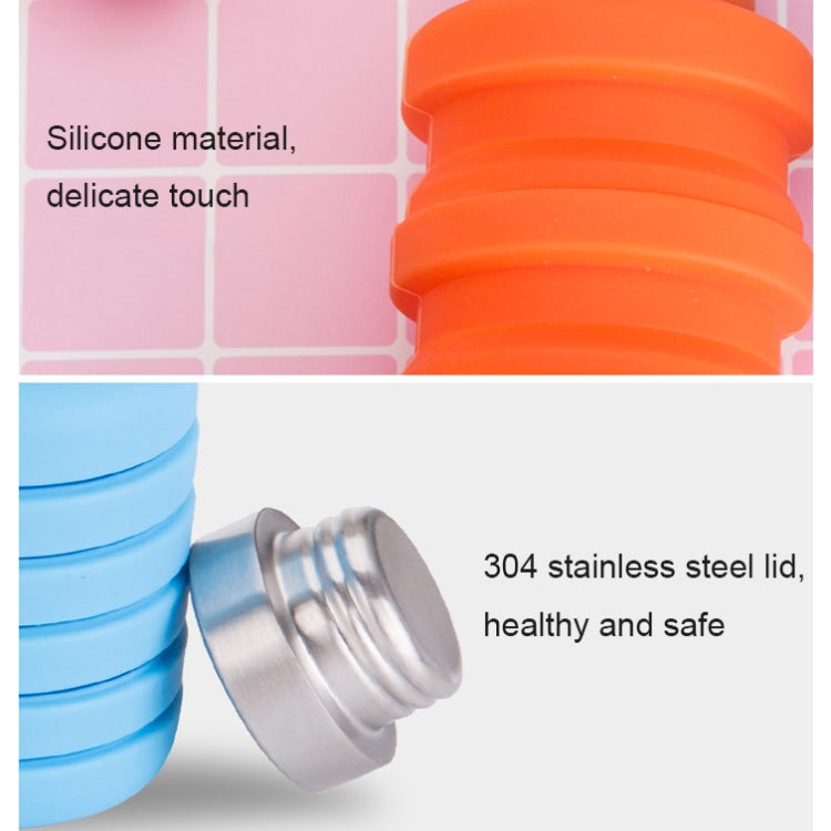 500ml Outdoor Sports Silicone Telescopic Cup Portable Foldable Travel Water Kettle