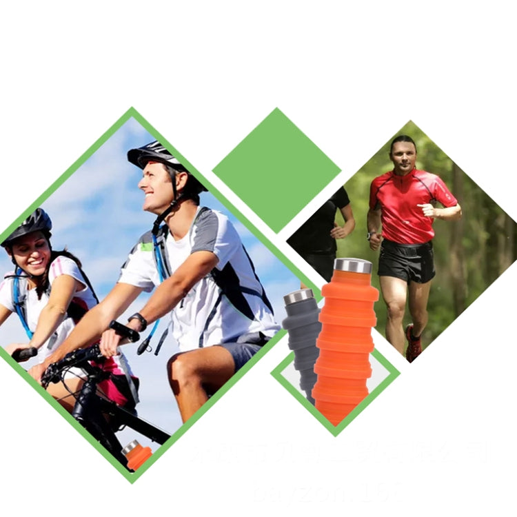 500ml Outdoor Sports Silicone Telescopic Cup Portable Foldable Travel Water Kettle