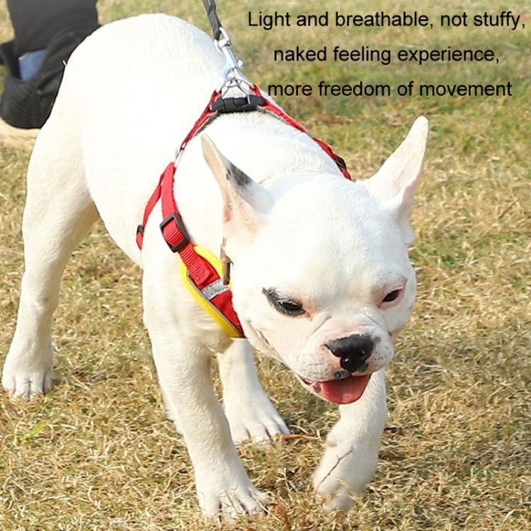 Pet Dog Harness Reflective Anti-break-off Vest-style Leash, Color: Suede Orange(XL)