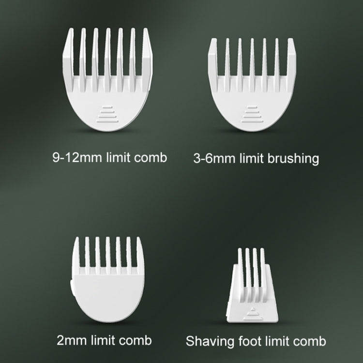 Pet Shaver Cat Dog Paw Hair Clipper Electric Fader, Color: 4 in 1 Green