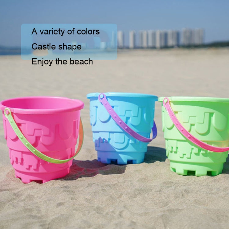 13pcs/Set Children Beach Toys Set Large Sand Shovel Bucket Sand Digging Tools Hourglass, Blue Round Castle, Pink Round Castle, Green Round Castle, Blue Lace Barrel, Pink Lace Barrel, Purple Lace Barrel, Blue Square Castle, Pink Square Castle           ...