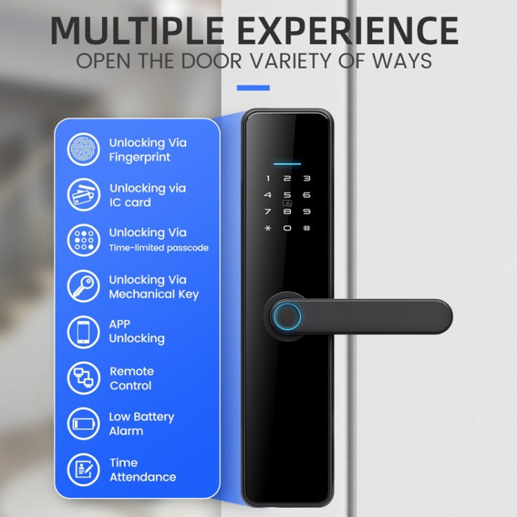 C91 Tuya Smart WiFi Password Fingerprint Electronic Door Lock(Bronze)