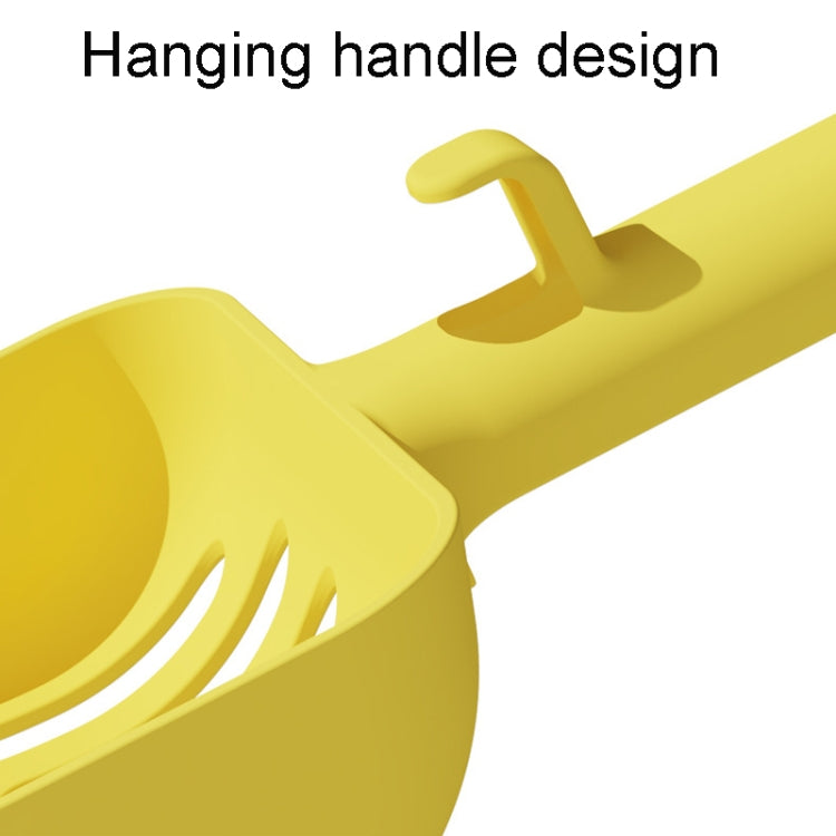 Long Handle Hangable Litter Scoop With Large Hole Cat Cleaning Products(Yellow)