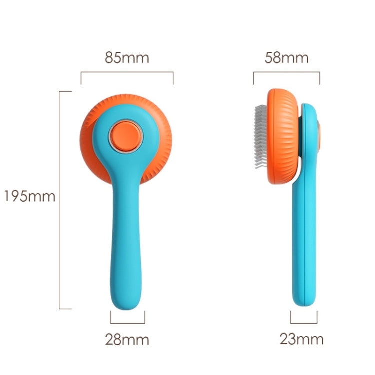 Cat Hair Removal Needle Comb Pet Cleaning Bath Comb(Gray  And White)