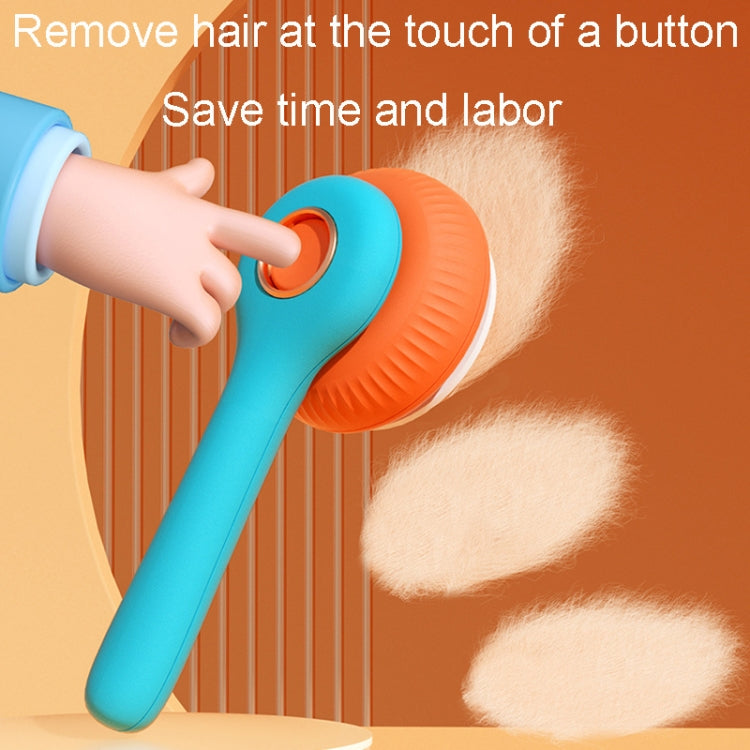 Cat Hair Removal Needle Comb Pet Cleaning Bath Comb(Gray  And White)