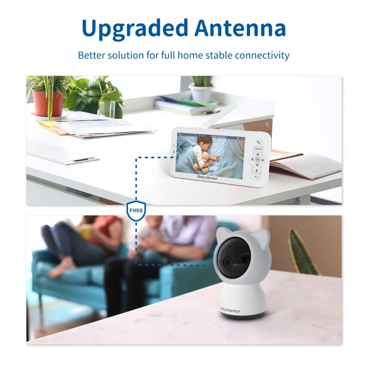 5 Inch HD Baby Monitor Wireless Wifi Baby Care Camera AU Plug
