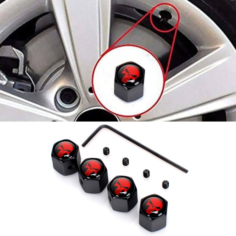 4pcs/set Skull Anti-theft Valve Personalised Conversion Cap