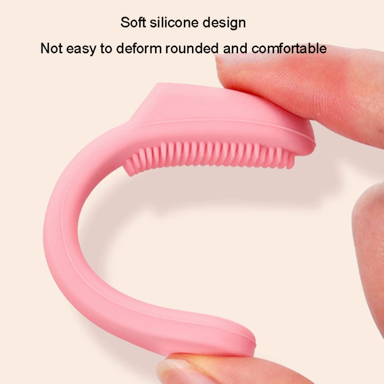 Pet Cats Dog Cleaning Comb Chin Teeth Cleaning Brush Silicone Brush(Purple)