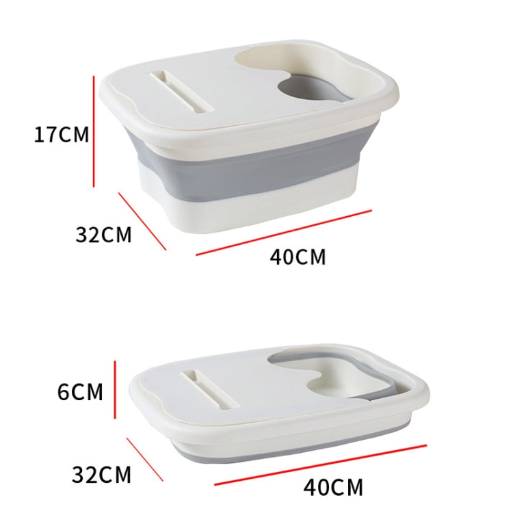 15L Foldable Foot Bath Bucket Foot Massage Wash Basin, Without Lid Gray, Without Lid Pink, Without Lid Green, With Lid Pink, With Lid Green