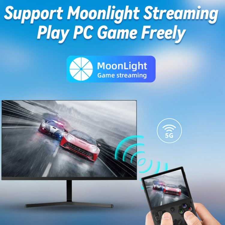 ANBERNIC RG35XX PLUS  Handheld Game Console 3.5-Inch IPS Screen Support HDMI TV 64GB(Transparent Black)