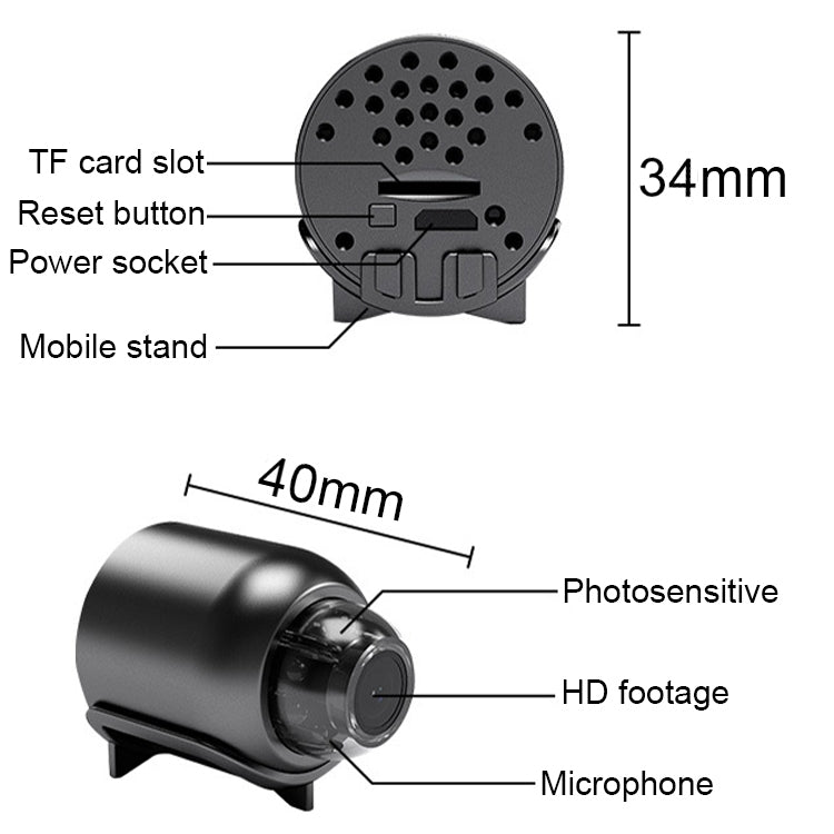 2 Million Pixel HD Home Smart WIFI Remote Mini 1080P Surveillance Camera, Specification: X5+128G