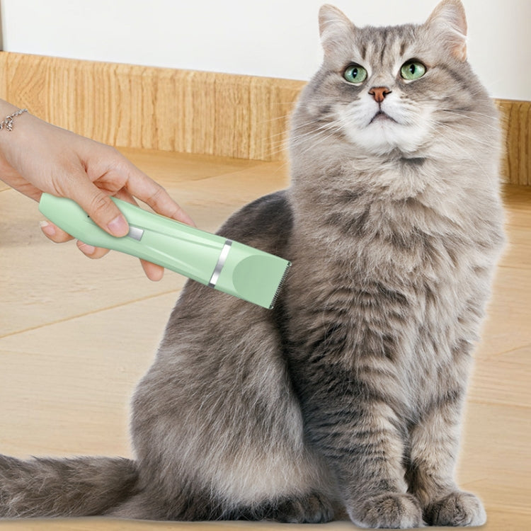 Multifunctional Pet Electric Shaver Cat And Dog Hair Clipper, Color: 3-in-1 Green