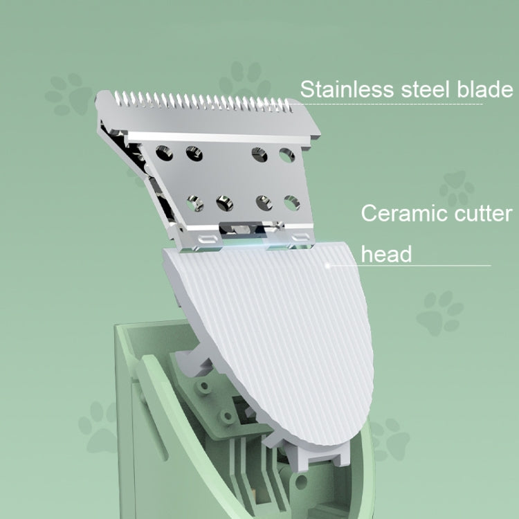 Multifunctional Pet Electric Shaver Cat And Dog Hair Clipper, Color: 2-in-1 Green