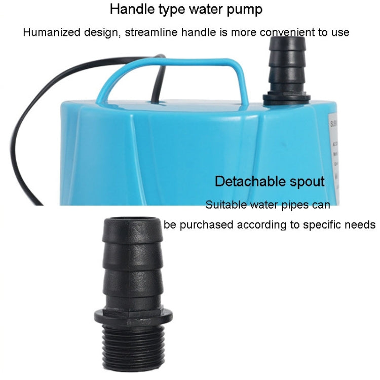 JN-311 12W Anti-Dry Burning Bottom Suction Pump Fish Tank Suction Feces Wigwam Bonsai Submersible Pumps(US Plug)