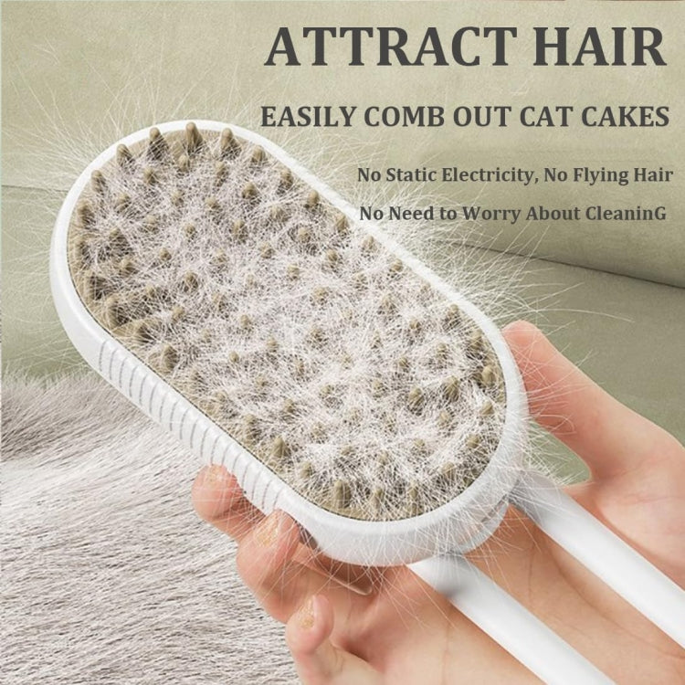 Pet Electric Spray Comb Rechargeable Cat Steamy Grooming Brush Cleaning Tool(Coffee)